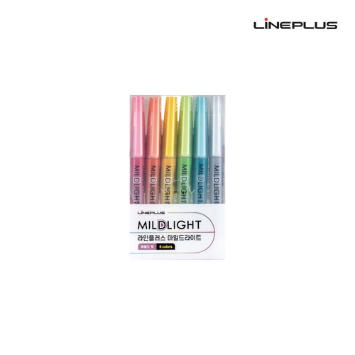 라인플러스 마일드라이트 6색세트 형광펜 색상선택