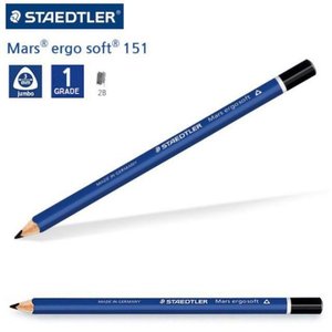 스테들러 마스 에고소프트 점보 삼각연필 151 연필캡증정