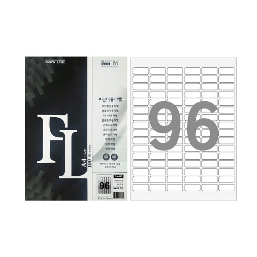 플로엠 칼라라벨 라벨지 분류표기용 FL4616