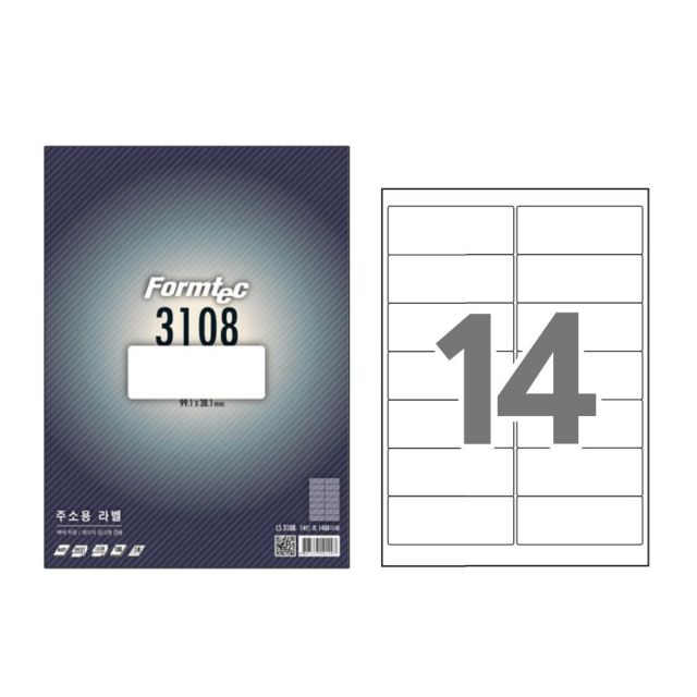 폼텍 라벨지 LS-3108 레이저/잉크젯 라벨 100매