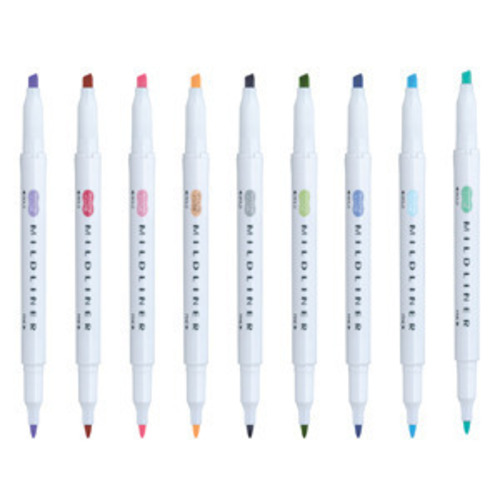 제브라 마일드라이너 트윈 형광펜 10개(죽)색상선택